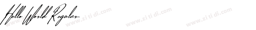 Hello World Regular字体转换 Hello World Regular字体转换